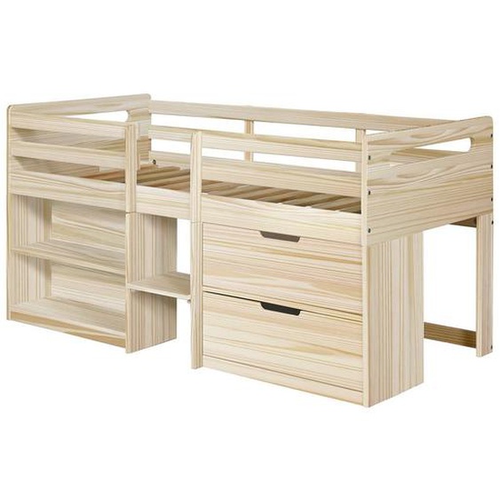 Lit Mi-hauteur Bois Massif Hoby Bois