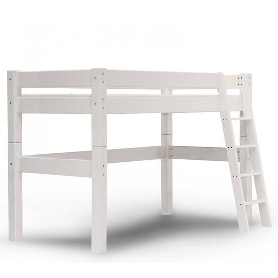Lit Mi-hauteur Pin Massif Lilja Blanc