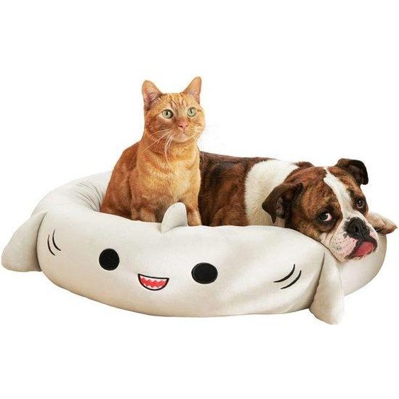 Lit moelleux pour animal de compagnie, 76 cm, gris, ultra-doux, en peluche