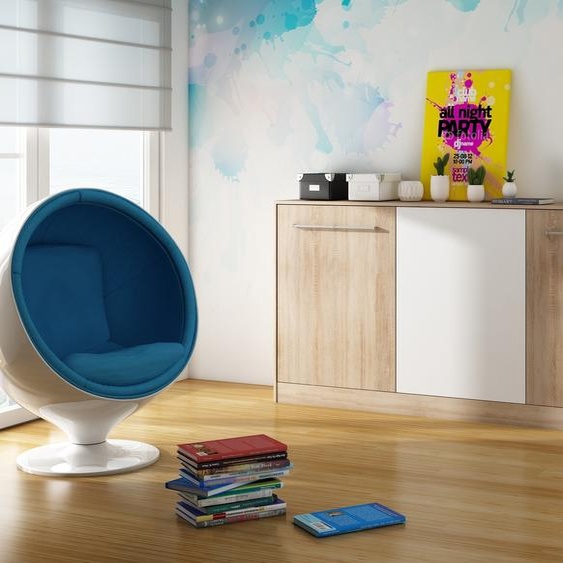 Lit mural horizontal lit armoire ROGER 90x200 cm Lit mural pliant, lit armoire pliant, armoire avec lit pliant intégré, lit fonctionnel (SONOMA CHÊNE / BLANC, Sans étagères supplémentaires)