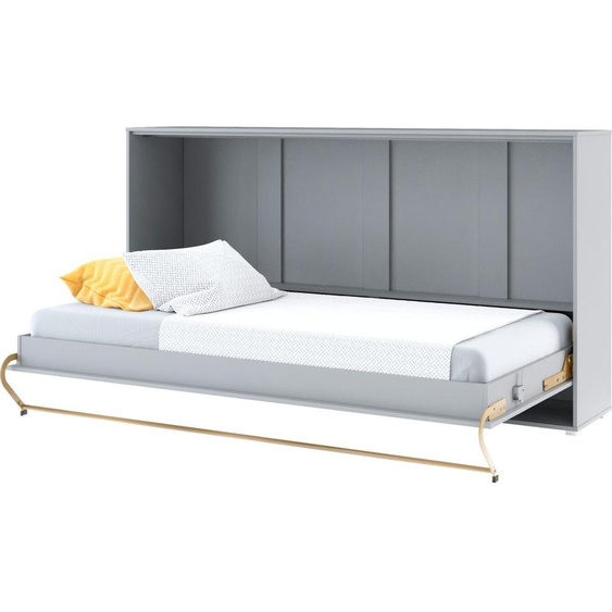 Lit mural lit armoire CONCEPT PRO CP-06 Horizontal 90x200 GRIS MATT Lit mural pliant, lit armoire pliant, armoire avec lit pliant intégré, lit fonctionnel