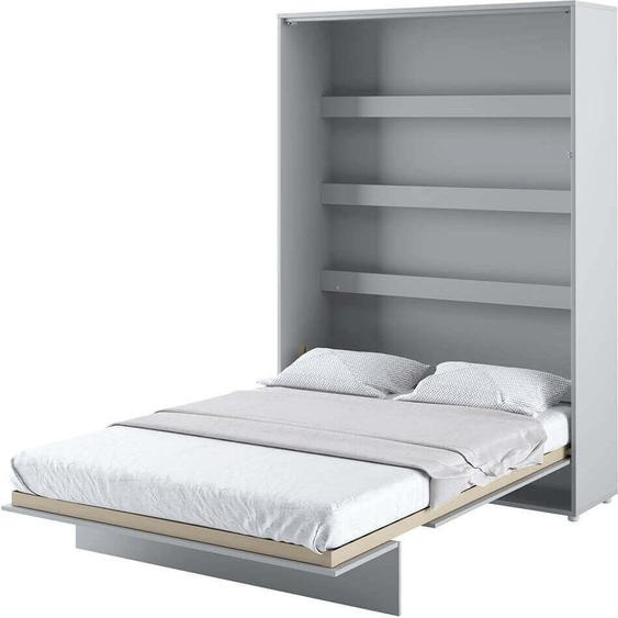 Lit mural Lit escamotable BED CONCEPT BC-01 Vertical 140x200 GRIS MATT Lit mural escamotable, armoire avec lit escamotable intégré, sommier à lattes inclus