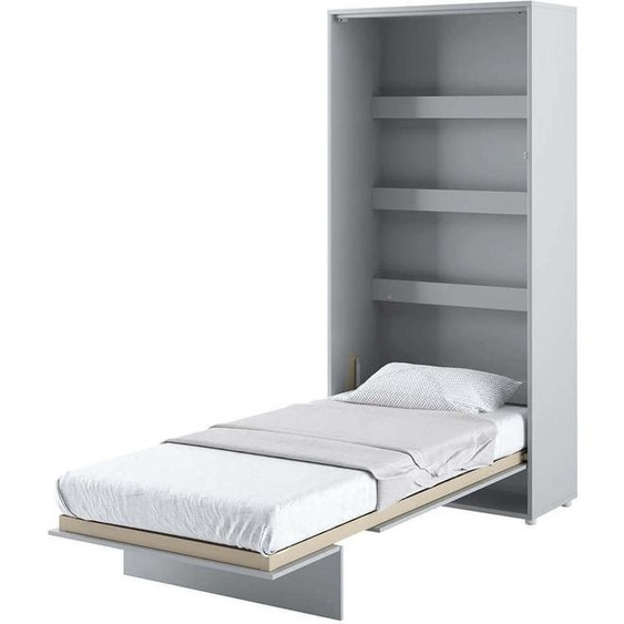 Lit mural Lit escamotable BED CONCEPT BC-03 Vertical 90x200 GRIS MATT Lit mural escamotable, lit escamotable armoire, armoire avec lit escamotable intégré dans sommier à lattes