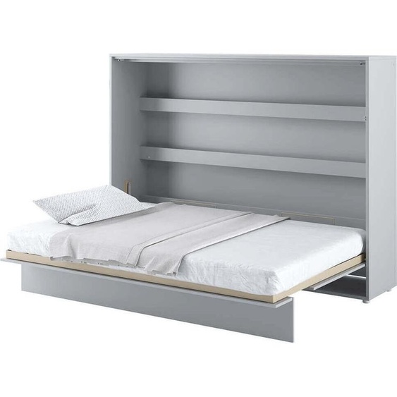 Lit mural Lit escamotable BED CONCEPT BC-04 Horizontal 140x200 GRIS MATT Lit mural escamotable Armoire avec lit pliant intégré incl. sommier à lattes