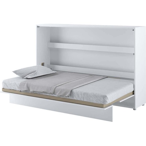 Lit mural Lit escamotable BED CONCEPT BC-05 Horizontal 120x200 BLANC MATT Lit mural escamotable, lit escamotable armoire, armoire avec lit escamotable intégré, lit fonctionnel y compris sommier à lattes