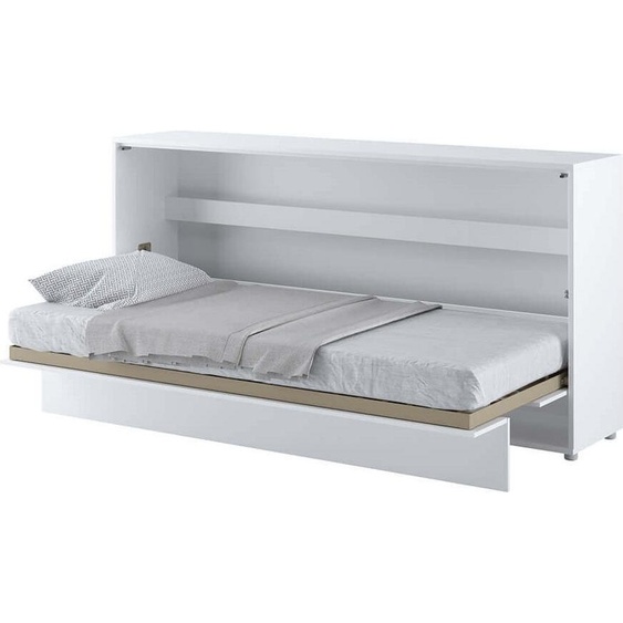 Lit mural Lit escamotable BED CONCEPT BC-06 Horizontal 90x200 BLANC MATT Lit mural escamotable, lit escamotable armoire, armoire avec lit escamotable intégré, lit fonctionnel y compris sommier à lattes