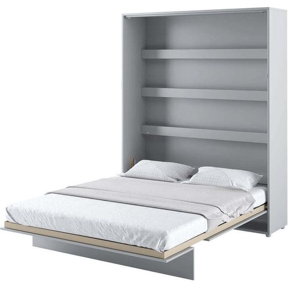 Lit mural Lit escamotable BED CONCEPT BC-12 vertical 160x200 GRIS MATT Lit mural escamotable, lit escamotable armoire, armoire avec lit escamotable intégré, sommier à lattes inclus