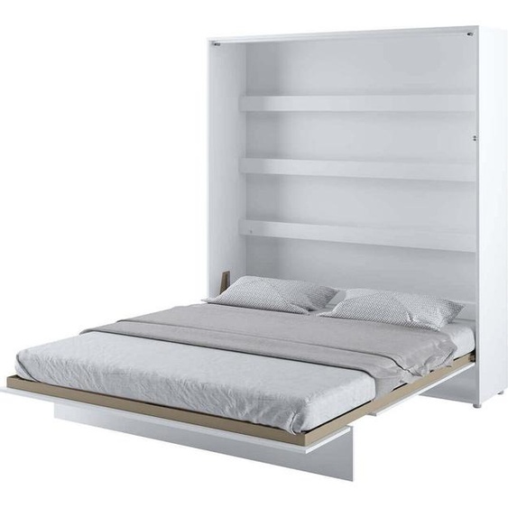 Lit mural Lit escamotable BED CONCEPT BC-13 vertical 180x200 BLANC BRILLANT Lit mural escamotable, lit escamotable armoire, armoire avec lit escamotable intégré, lit fonctionnel y compris sommier à lattes