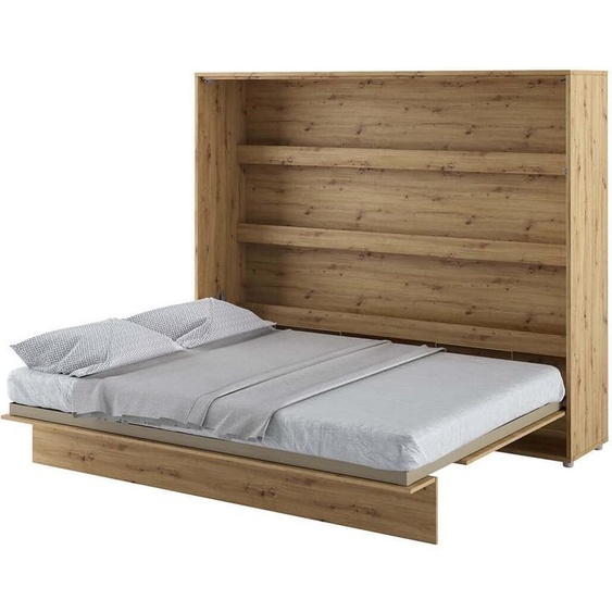 Lit mural Lit escamotable BED CONCEPT BC-14 Horizontal 160x200 ARTISAN CHÊNE Lit mural escamotable, lit escamotable armoire, armoire avec lit escamotable intégré, lit fonctionnel y compris sommier à lattes