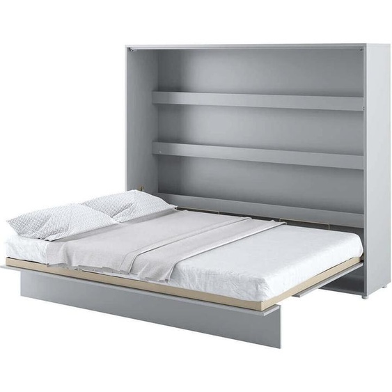 Lit mural Lit escamotable BED CONCEPT BC-14 Horizontal 160x200 GRIS MATT Lit mural escamotable Armoire avec lit pliant intégré incl. sommier à lattes