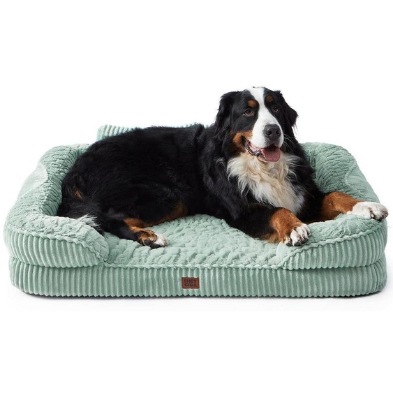 Lit orthopédique pour chien, grande taille, 114x89x20 cm, couleur vert jade