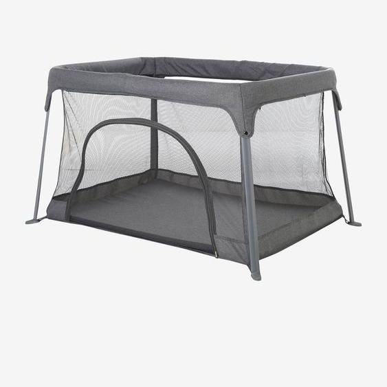 Lit parapluie Light avec fenêtre gris chiné