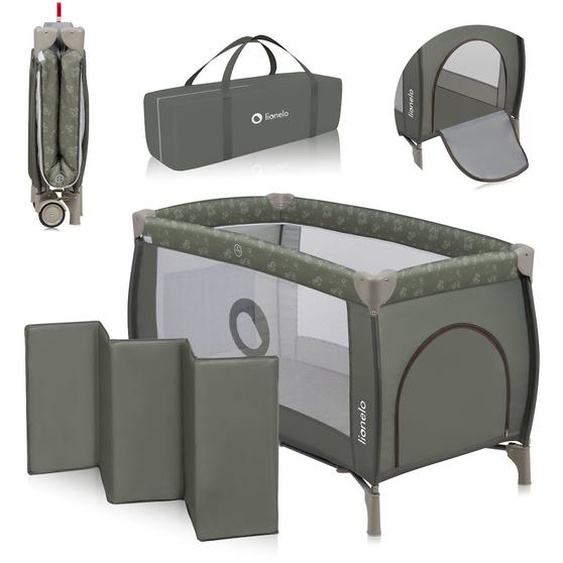 Lit Parapluie Parc Bébé 3en1 Sven Plus 0-36 Mois Avec Table À Langer Et Moustiquaire Beige Olive