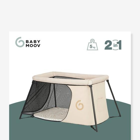 Lit parapluie ultra léger Moov & Sleep sable