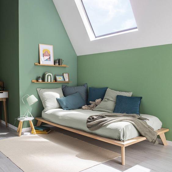 Lit Plateforme En Hêtre Naturel Yumi Bois Naturel