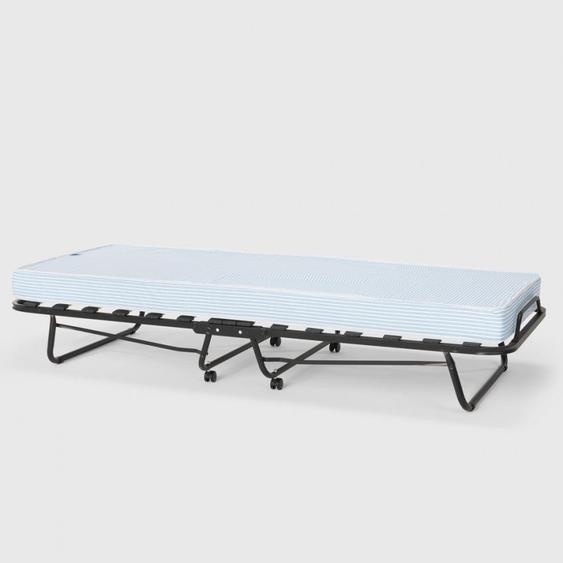 Lit pliant avec matelas et lattes microfibres 80x190cm Demetra - Bleu clair