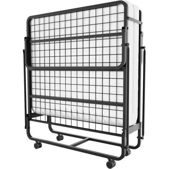 Lit pliant Dewinner pour lit simple 90 x 190 cm | Lit pliant pour adultes avec matelas en mousse de 10 cm | Lit dappoint pour 1 personne avec cadre métallique