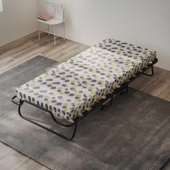 Le Roi du Matelas - Lit Pliant - 80x190 cm - Cadre en métal - Lattes bois multiplis - Hauteur 51 cm - 12 lattes