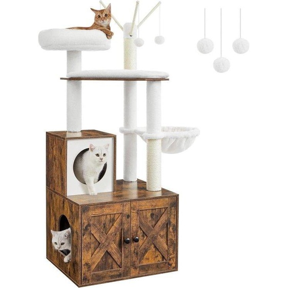 Lit pour chat et griffoir marron Vintage PCT113X01