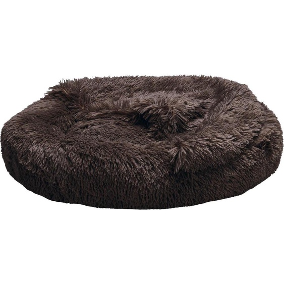 Lit pour chien Beeztees Yala en peluche marron, diamètre : 70 cm