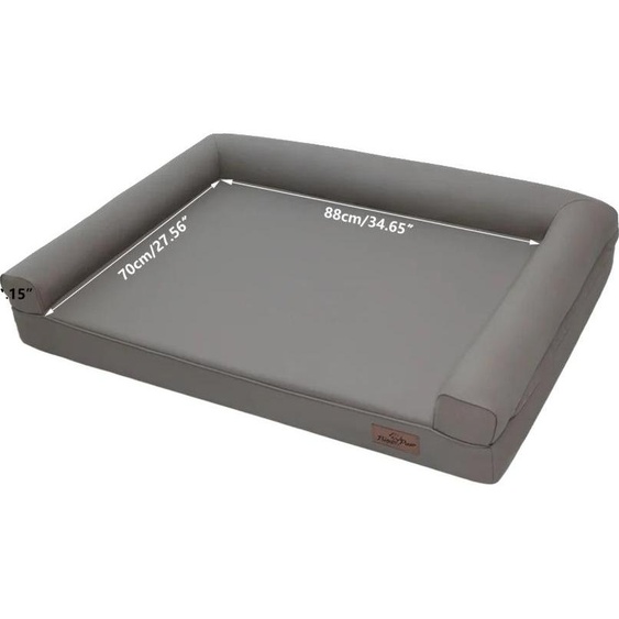 Lit pour chien, Bolster en forme de U, couverture anti-rayures, XL - 117x90x18cm