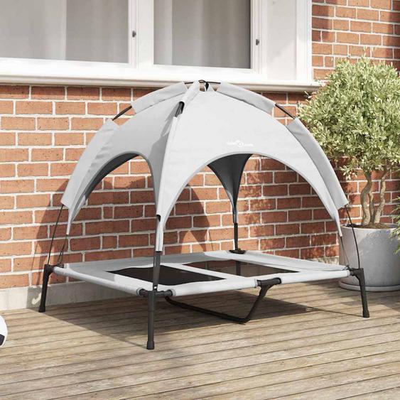 Lit pour Chien Gris Argenté l Acier