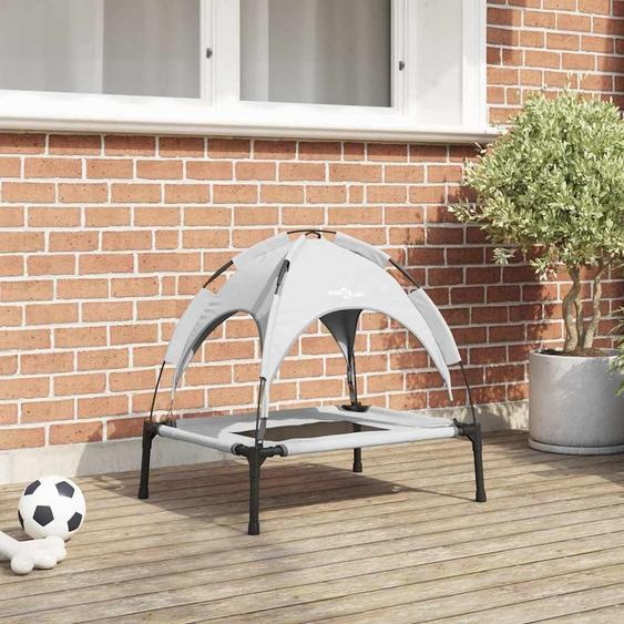 Lit pour Chien Gris argenté s Acier