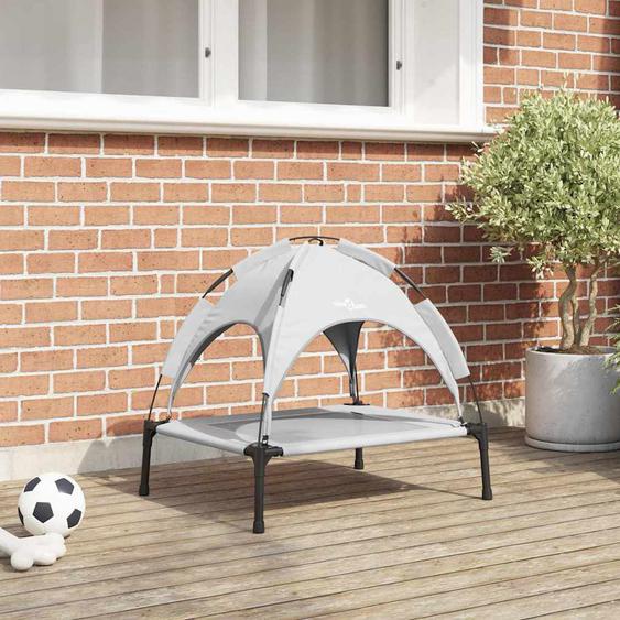 Lit pour Chien Gris Argenté s Acier