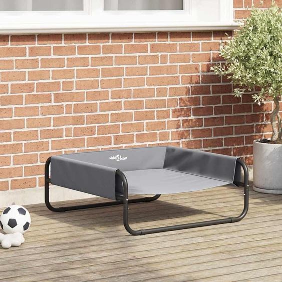 Lit pour Chien Gris clair ML Tissu Oxford et Acier
