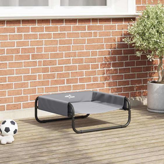 Lit pour Chien Gris clair s Tissu Oxford et Acier