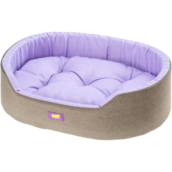 Lit pour chien, lavable, en coton, taille moyenne, 95 x 60 cm, moelleux, violet