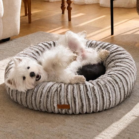Lit pour chien, lit pour chat, orthopédique, lavable, 76 x 76 x 18 cm, couleur marron