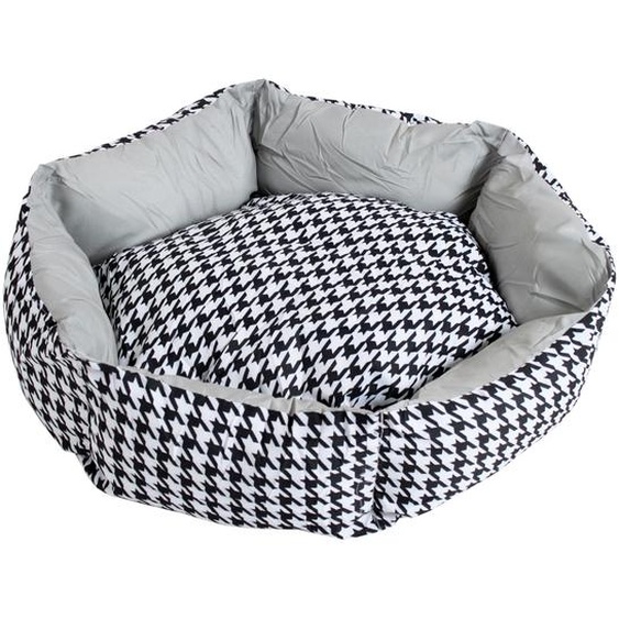 Lit pour petit chien - blanc/gris/noir