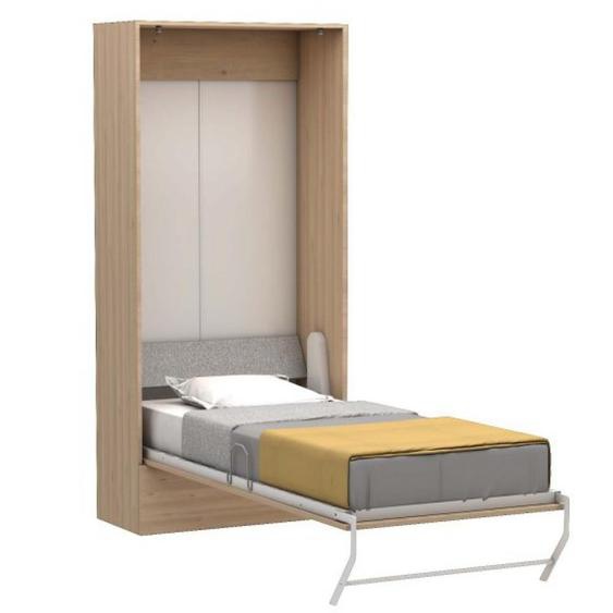 Lit escamotable vertical MULTIMO couchage 90x200cm chêne