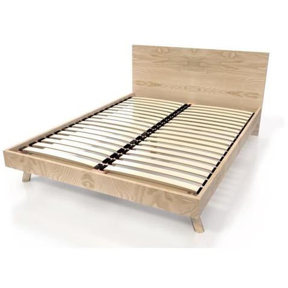 Lit Scandinave en Bois Massif ABC MEUBLES - 2 Places - Brut - 160x200