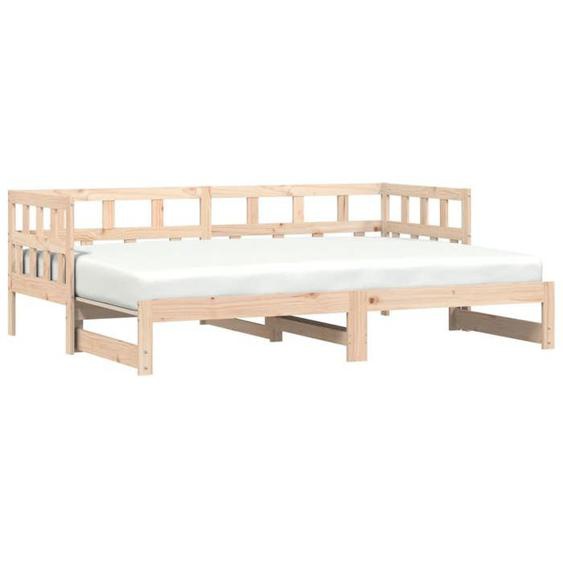 Lit simple - 90x190 cm, lit de repos 2 en 1 Lit de jour et lit gigogne bois massif CHY57948836