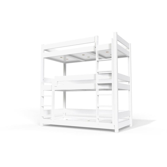 Lit superposé 3 places 90x190 en bois massif ABC