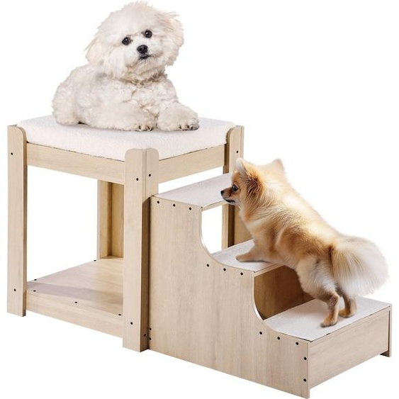 Lit superposé Animaux de compagnie Siège fenêtre Escalier pour chien Canapé-lit 120x50x65cm