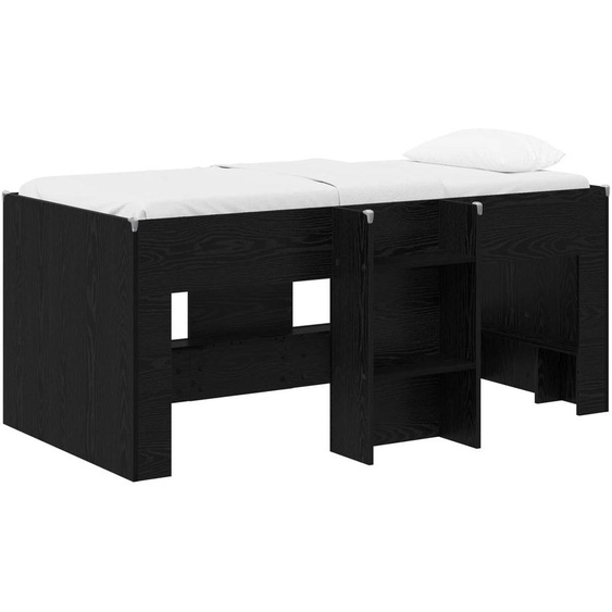 Lit superposé pour enfants vidaXL, 2 pièces, chêne noir, 163 x 101,1 x 68,5 cm