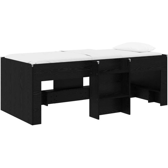 Lit superposé pour enfants vidaXL, 2 pièces, chêne noir, 203 x 101,1 x 68,5 cm