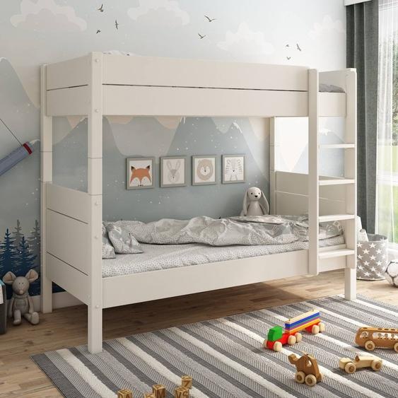 Lit Superposé Séparable Avec Matelas Pin Massif Achille Blanc