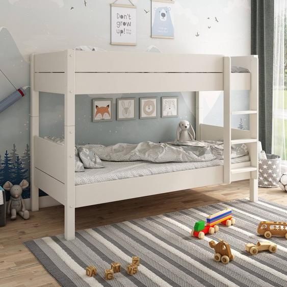 Lit Superposé Séparable Avec Matelas Pin Massif Achille Blanc