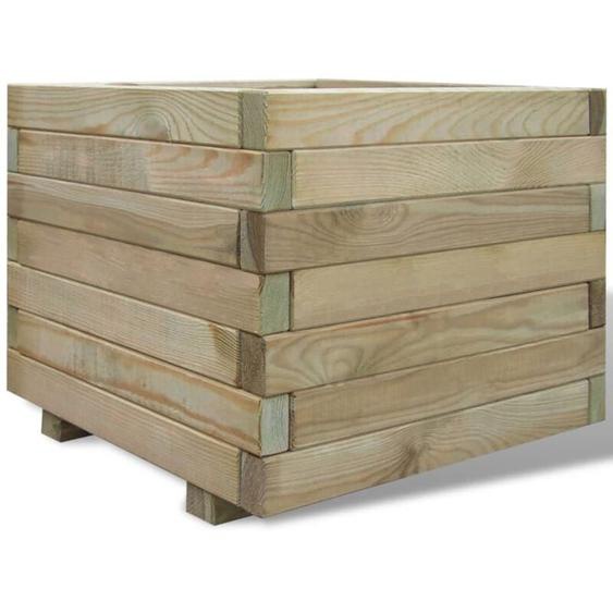 Lit surélevé 50x50x40 cm Bois Carré vidaXL