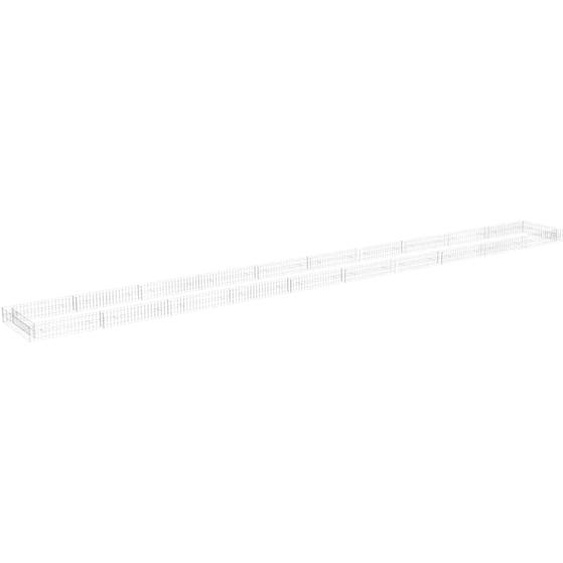 Lit surélevé à gabion Acier galvanisé 1000x100x20 cm