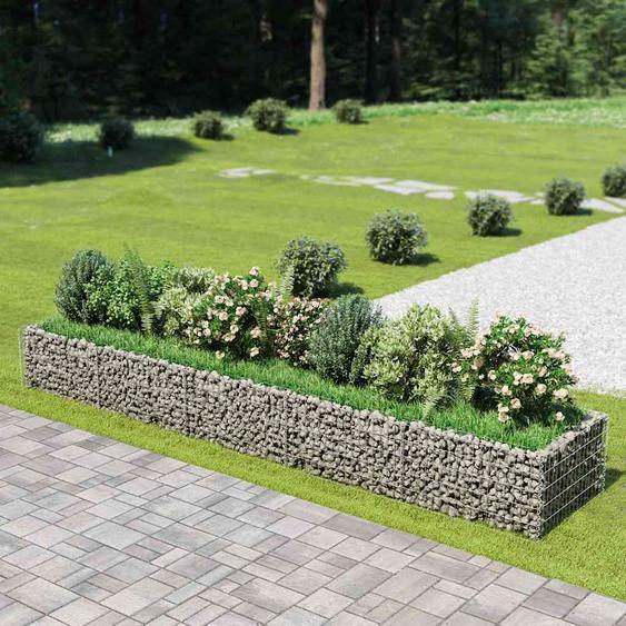 Lit surélevé à gabion Acier galvanisé 450x90x50 cm