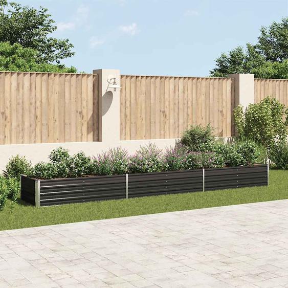 Lit surélevé de jardin Acier galvanisé 480x80x45 cm Anthracite