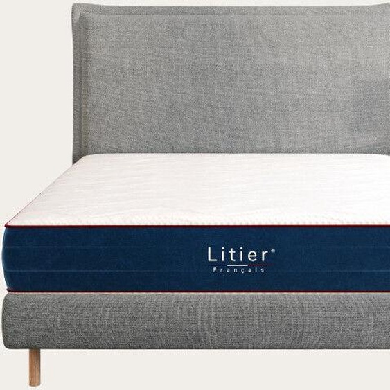 Litier Français Ensemble lit Cocoon et matelas Prime -  140 x 200 (cm) Gris clair