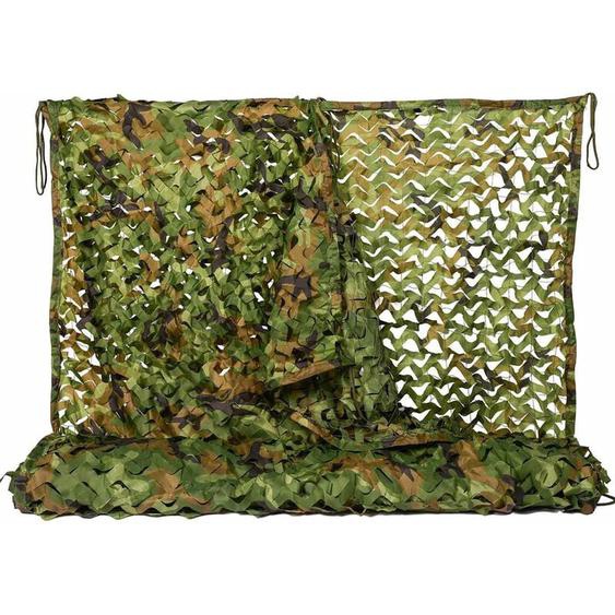 Litreve - Filet de camouflage Militaire 4x5 m Voile dombrage pour chasse, jardin, décoration, Pare-Soleil