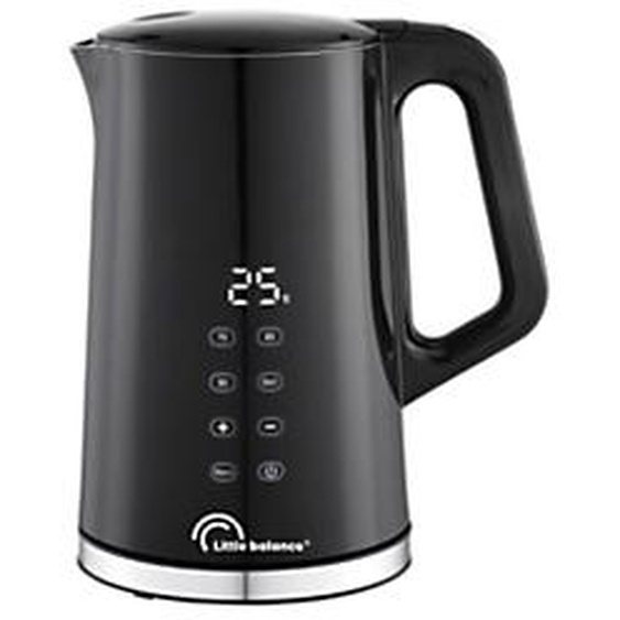 Little Balance bouilloire électrique Black Digital sur socle avec affichage de la température 1,7 L - 2200W - Noir