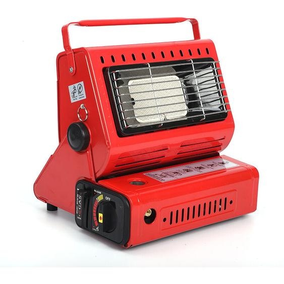 Litzee - Chauffage à gaz en céramique pour extérieur, tente, caravane, camping - Rouge